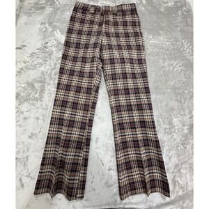 Vintage H.I.S. Mens Pants‎ Squire 32x31 Polyester  1960s Chic Leisure Plaid NWT